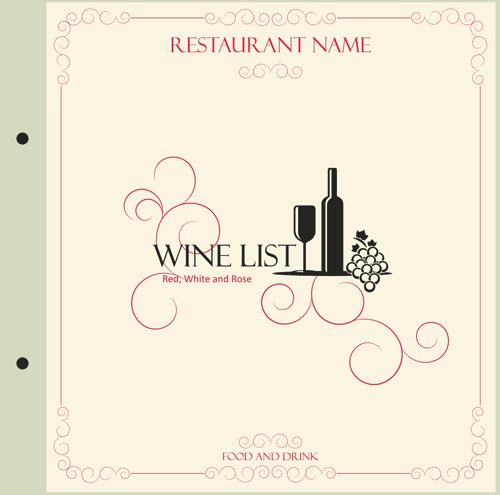Classique rétro restaurant menu couverture vecteur matériel 03 rétro classique restaurant menu matériel vectoriel Classique   