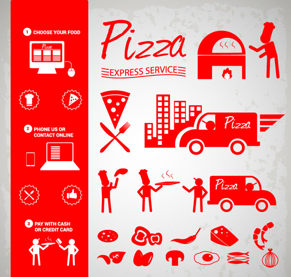 Creative éléments de conception de pizza vecteur pizza elements element Créatif   