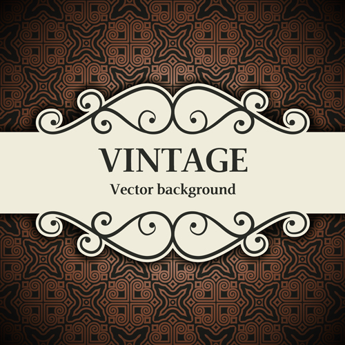 Motif de décor avec le vecteur de fond Vintage 04 vintage modèle fond decor   