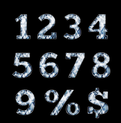 ひし形のスタイル番号と記号のベクトル02 数字 ダイヤモンド シンボル   