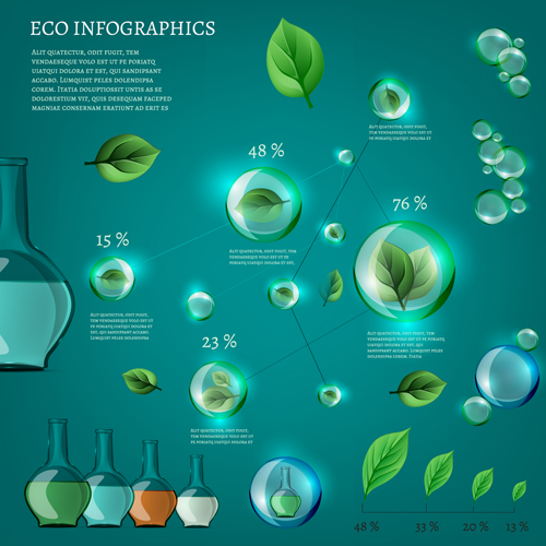 Eco Dateninfografie-Vektorvorlagen Material 03 schablone Infografik Daten   