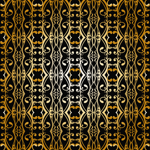 Gold-Ornamente Muster vector nahtlos 03 Ornamente nahtlos Muster gold   