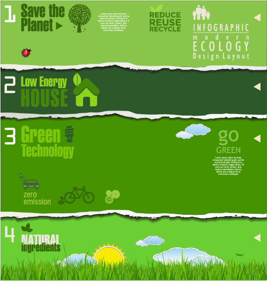 Infographies écologie moderne vecteur modèle vert 20 moderne modèle infographies infographie Écologie   