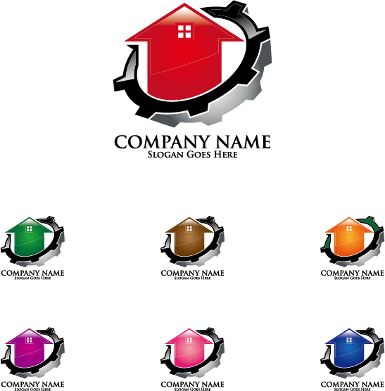 Société immobilière Creative logos vecteur 01 Real logos Estate Entreprise creative   