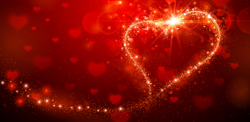 Leuchtendes Rot mit Valentinstag Hintergrundvektor Valentinstag tag rot leuchtend Hintergrund   