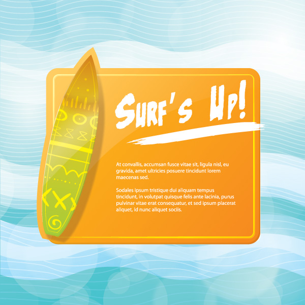 Vecteur simple de conception d’affiche de surf surf simple poster design poster   