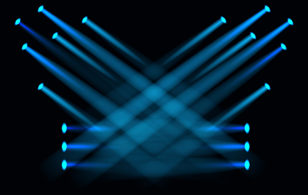 Stage-Licht-Effekt-Scheinwerfer Vektorbild 03 Wirkung Scheinwerfer Licht Bühne   