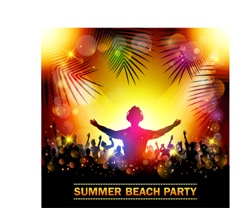 夏のビーチパーティー背景ベクトル03 背景 夏 ビーチ パーティー   