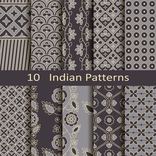 ベクトルインディアンスタイルシームレスパターン02 パターン シームレスな インディアンスタイル   