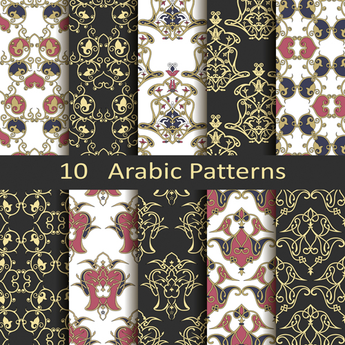 Vector style arabe Seamless patterns 03 seamless patterns Arabe   