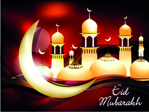 Fond vectoriel Eid Mubarak islamique design 03 Moubarak Islam fond Eid Mubarak   