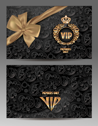 luxueux vecteurs de carte d’or VIP 03 vip or luxueux carte   