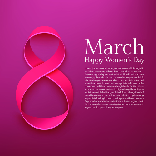 8. März Frauen-Tag Hintergrund eingestellt 07 Vektor Hintergrund Frauentag 8. März   