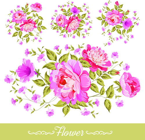 Schönes rosa Blumen-Vektormaterial Vektormaterial Schön pink material Blume   