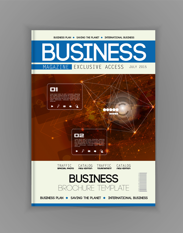 Geschäftsbroschüre Schablone Cover Design-Vektor 03 cover business Broschüre   