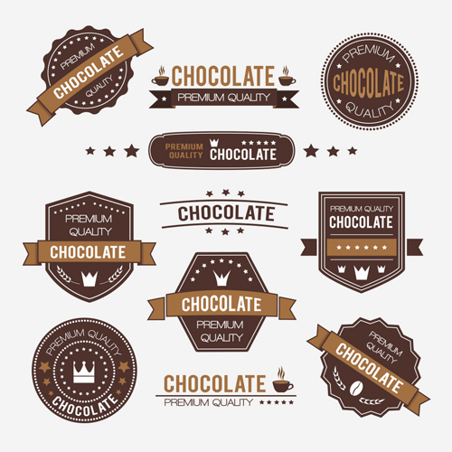 ロゴベクターセットのチョコレートラベル ロゴ ラベル チョコレート   