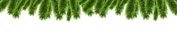 クリスマス松の枝ボーダー装飾ベクター02 枝 松 国境 クリスマス   