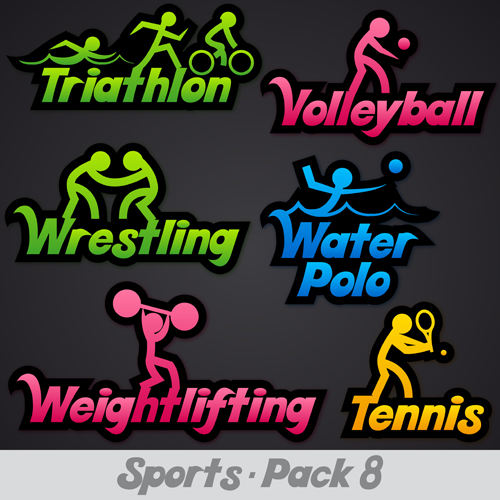 Creative Sports Logos Design 01 vecteur sports logos creative   