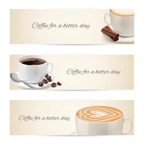 Tasse de graphisme de bannière de vecteur de café Coupe cafe Bannière   