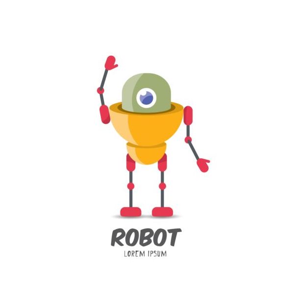 面白いロボット漫画ベクトルセット08 面白い 漫画 ロボット   