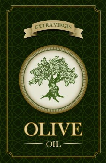Vecteur de fond rétro d’huile d’olive police rétro olive huile fond   