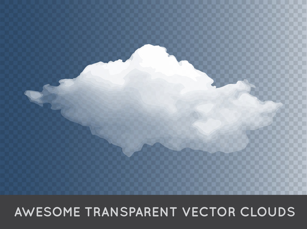 リアルな雲イラストベクトルセット02 Gooloc