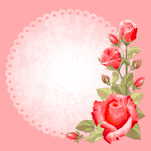 Retro-Blume mit Vintage-Hintergrundvektor 05 vintage Retro-Schrift Hintergrund Blume   