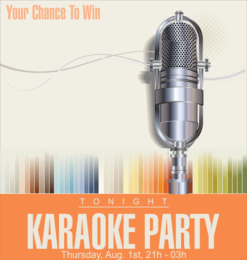 Rock Night Karaoke-Party-Plakatvektor 01 rock poster Nacht karaoke   