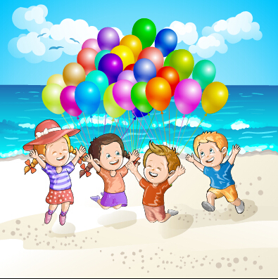 Sommer-StrandreisebeisIllustration Hintergrund Vektor 02 Strand Sommer illustration Hintergrund   