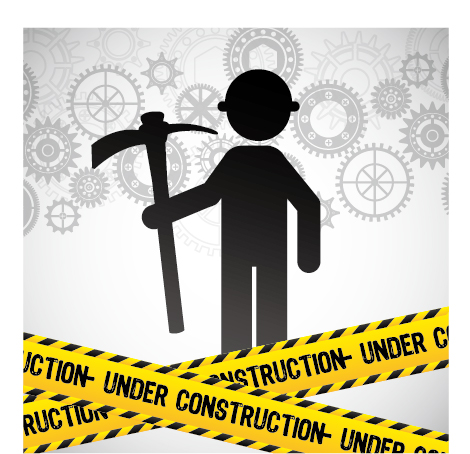 Unter Bauwarngrundergrund Vektor-Set 10 Warnung Unter Hintergrund Bau   