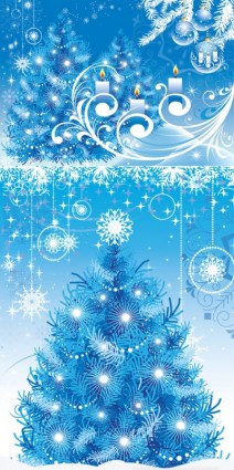 装飾の背景ベクトルを持つ青いクリスマスツリー 青 装飾 背景 クリスマスツリー クリスマス   