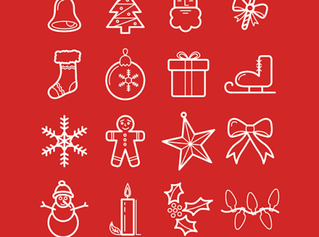 Kostenloses Weihnachts-Symbymbit Set Weihnachten set icons Frei   