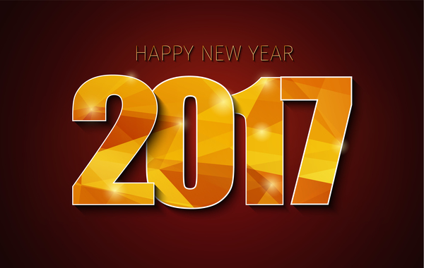 2017 Neujahrshintergrund mit Textgestaltungsvektor 01 Neujahr 2017   