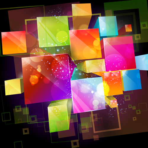3D Cube Hintergrund Vektormaterial cube background 3d   