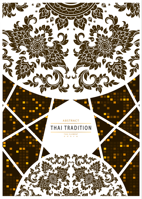 Tradition thai abstrakten Vektor Tradition thai Abstrakt   