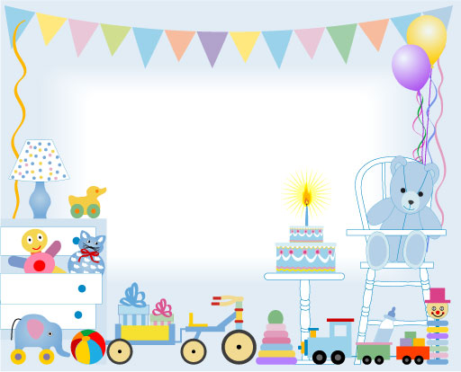 Gâteau d’anniversaire et Jouets bébé carte vecteur vecteur de carte jouets jouet gâteau d’anniversaire gâteau Anniversaire   