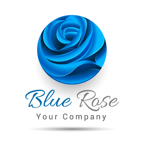 Vecteur de conception de logo rose bleu rose logo Bleu   