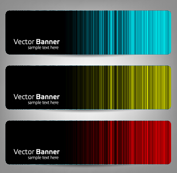 Bannière de vecteur de ligne optique colorée 05 optique ligne coloré Bannière   
