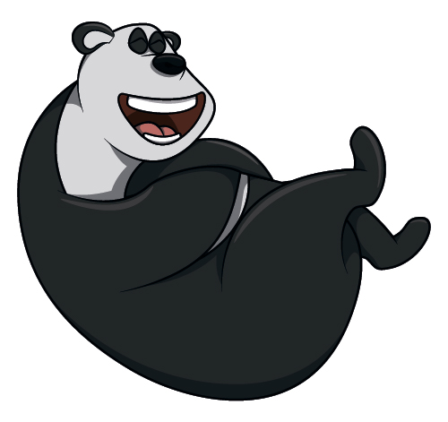 Niedliche Zeichentrickfilm Panda Desgin Vektor 01 panda niedliche Karikatur cartoon   