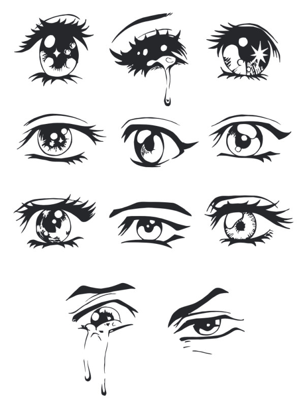 Handgezeichnetes Augenvektormaterial Hand gezeichnet Auge   
