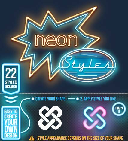 Ensemble de conception de logos de lumière fluo neon light logos design   