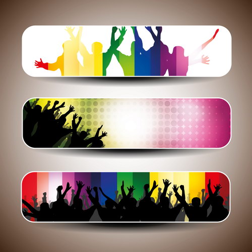 Party-Banner-Vektor-Satz party banner   