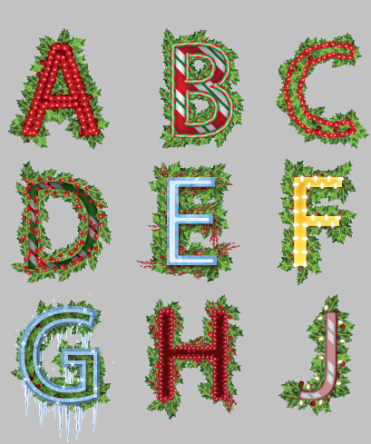 Matériel de vecteur d’alphabet de plante plantes Gratuit alphabet   