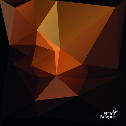 Vecteur de fond noir géométrique polygonal 04 polygonale géométrique fond sombre fond   