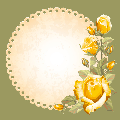 Retro-Blume mit Vintage-Hintergrundvektor 04 vintage Retro-Schrift Hintergrund Blume   