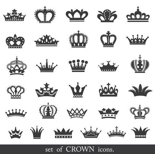 Royal crown vintage Designvektoren 02 Krone königlich Jahrgang   