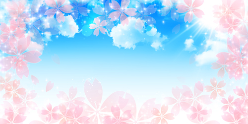 Sakura avec le fond de vecteur de ciel bleu 07 sakura fond ciel Bleu   