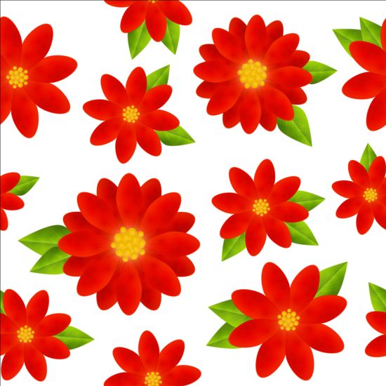 Motif sans soudure avec des fleurs rouges sans soudure rouge motif fleurs   