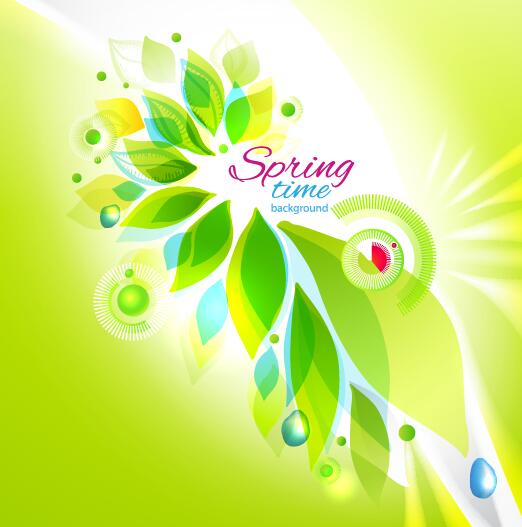 Frühlingszeitgrund abstrakter Vektor Zeit Frühling abstract   