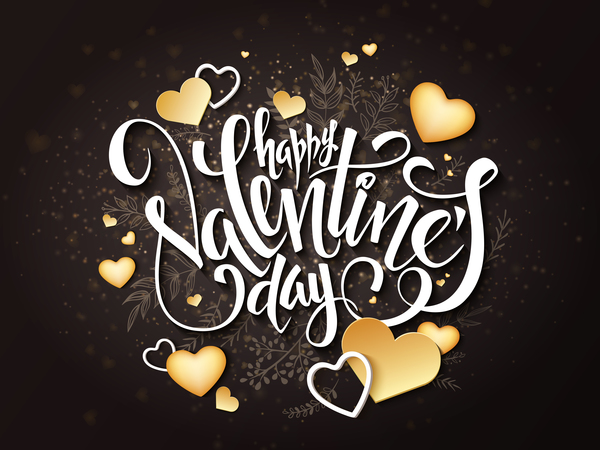 Valentinstag Herzkarten mit dunklem Hintergrundvektor 10 Valentine tag Karten Herz Dunkel   